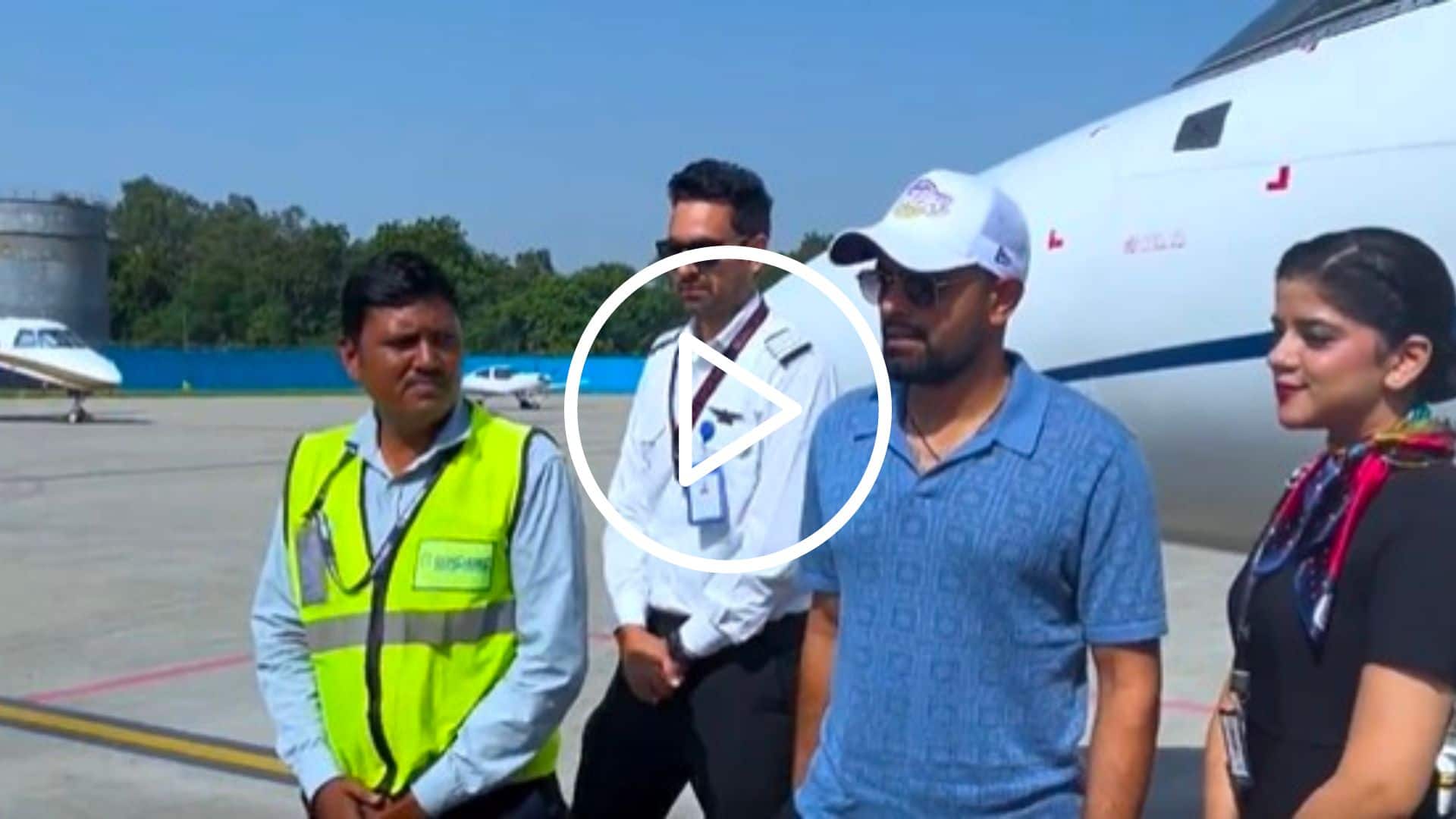 [Watch] Babar Azam Flies In Private Jet For ICC Captains Day Meet
